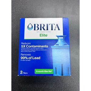 Brita Elite Replacement Water Filters 2 Pack 6 Month 120 Gallons New Sealed